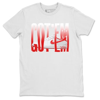 Jordan 1 Low University Red shirt to match jordans Wiggling Gotem sneakertees AJ1 Low University Red SNRT Sneaker Release Tees Unisex White 2 T-Shirt