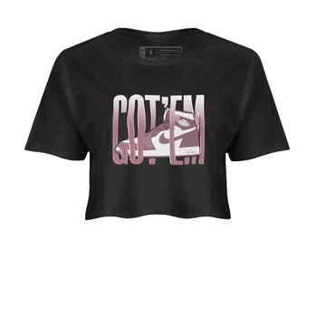 Air Jordan 1 Mauve shirt to match jordans Wiggling Gotem sneaker tees AJ1Mauve SNRT Sneaker Release Tees Black 2 Crop T-Shirt