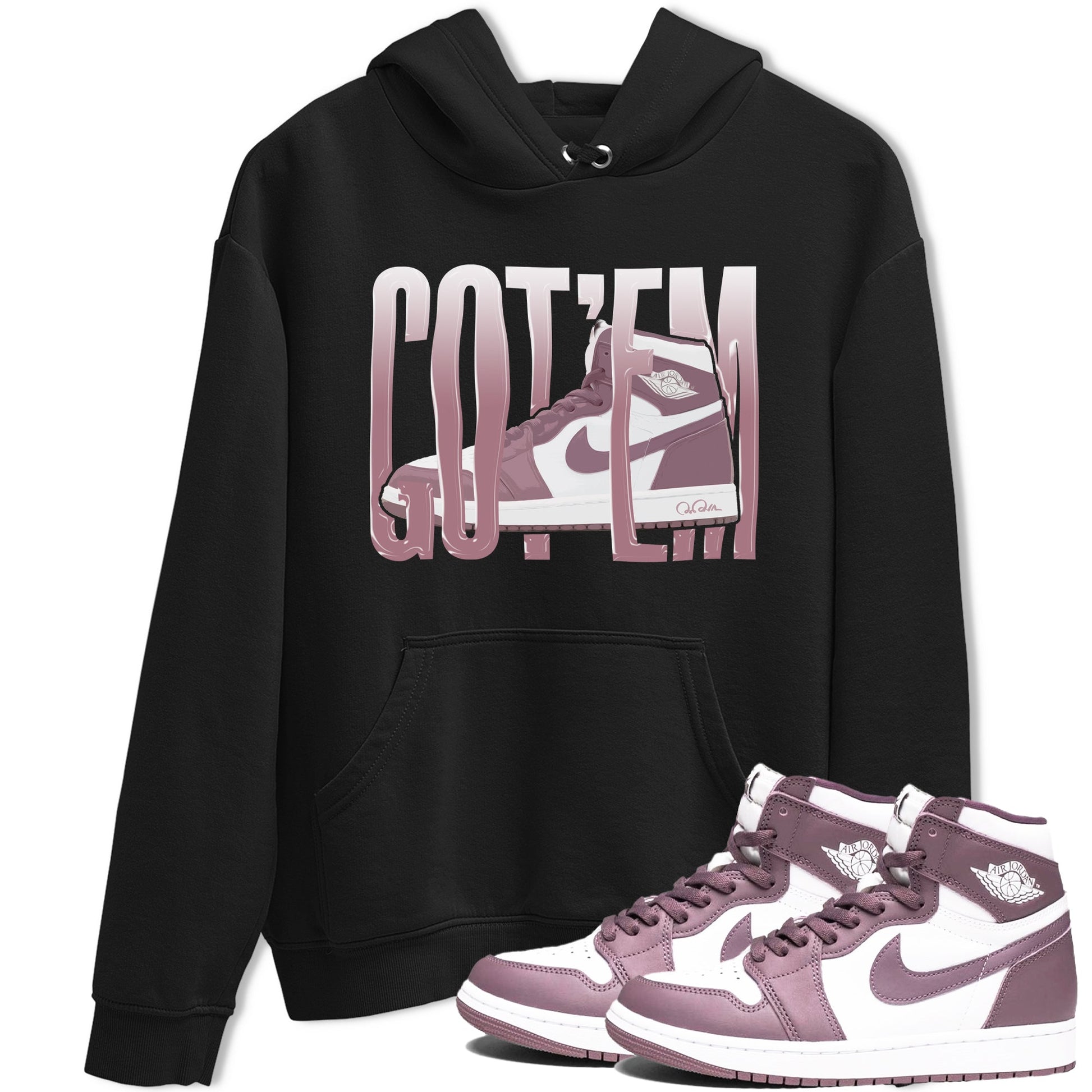 Air Jordan 1 Mauve shirt to match jordans Wiggling Gotem sneaker tees AJ1Mauve SNRT Sneaker Release Tees Unisex Black 1 T-Shirt