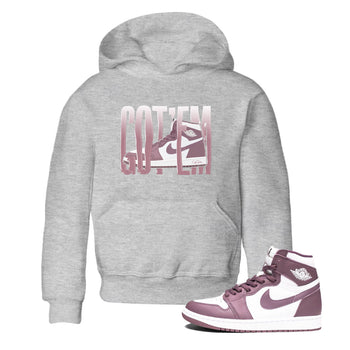 Air Jordan 1 Mauve shirt to match jordans Wiggling Gotem sneaker tees AJ1Mauve SNRT Sneaker Release Tees Baby Toddler Heather Grey 1 T-Shirt