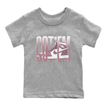 Air Jordan 1 Mauve shirt to match jordans Wiggling Gotem sneaker tees AJ1Mauve SNRT Sneaker Release Tees Baby Toddler Heather Grey 2 T-Shirt