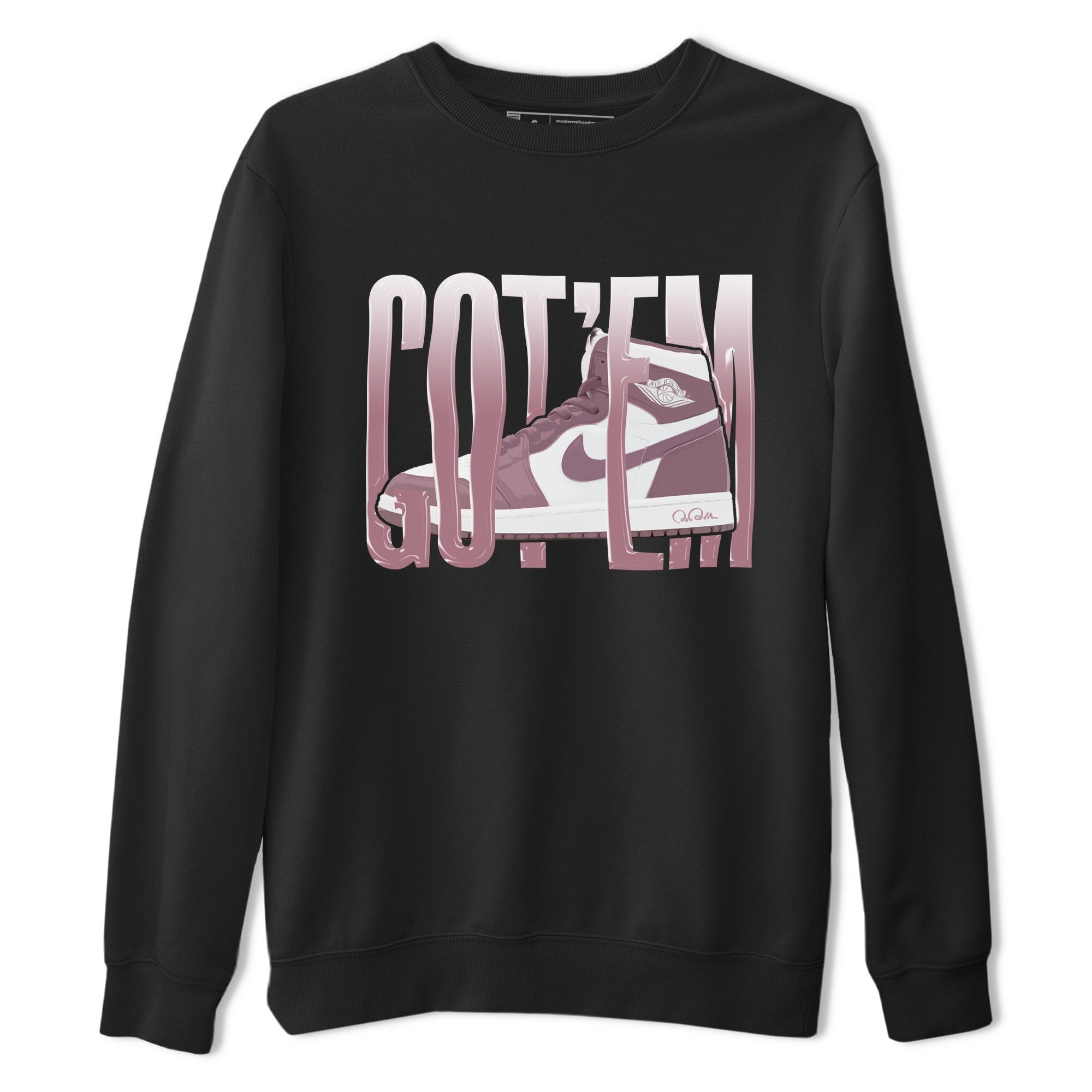 Air Jordan 1 Mauve shirt to match jordans Wiggling Gotem sneaker tees AJ1Mauve SNRT Sneaker Release Tees Unisex Black 2 T-Shirt