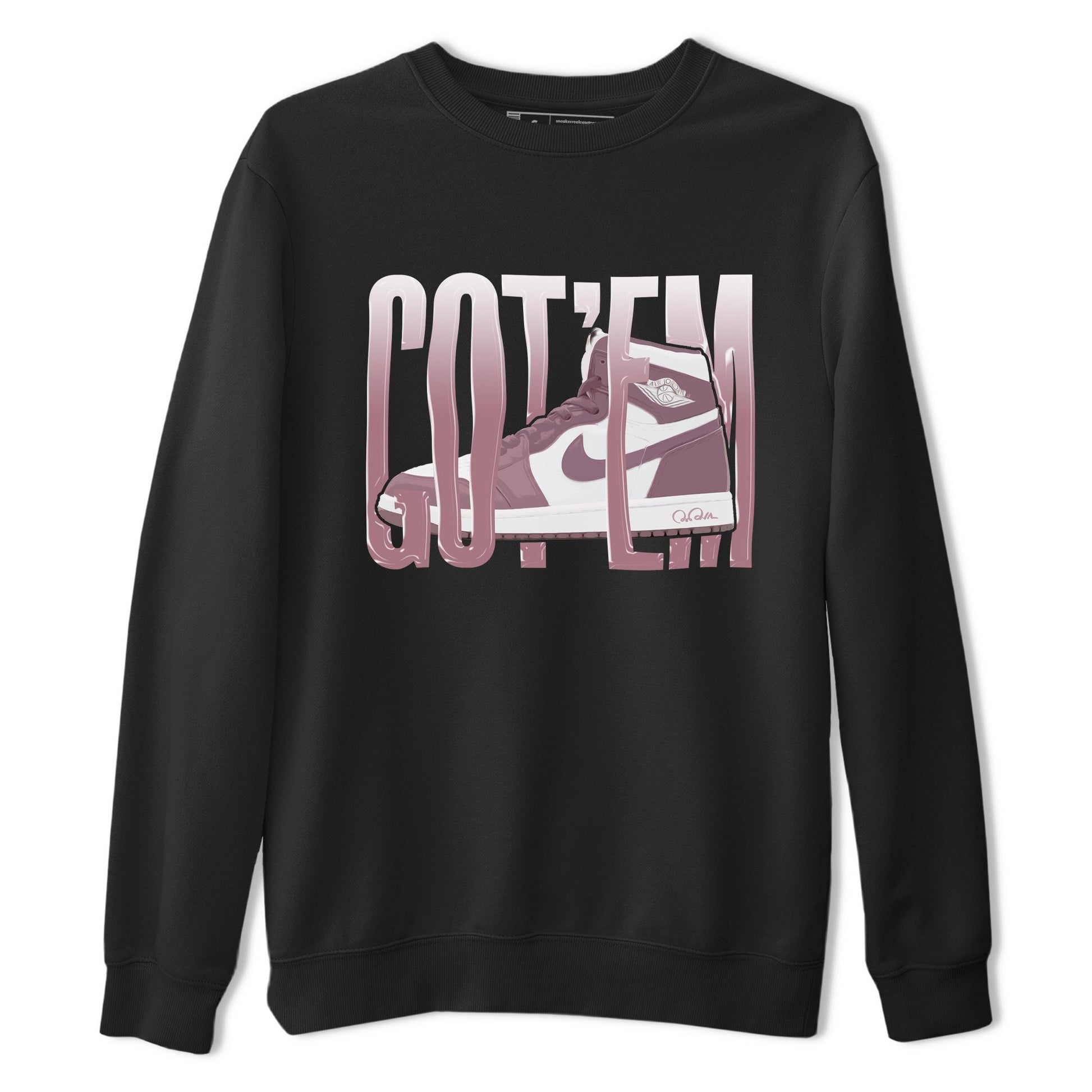 Air Jordan 1 Mauve shirt to match jordans Wiggling Gotem sneaker tees AJ1Mauve SNRT Sneaker Release Tees Unisex Black 2 T-Shirt