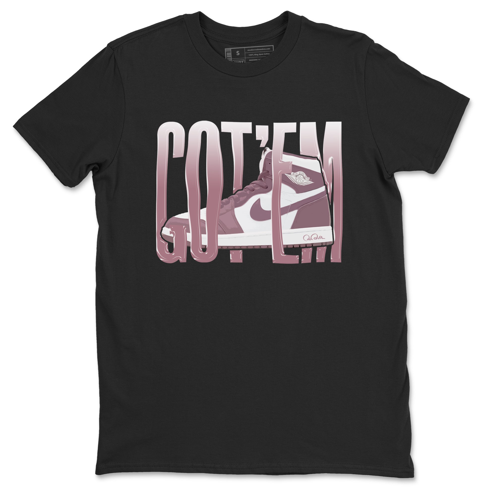 Air Jordan 1 Mauve shirt to match jordans Wiggling Gotem sneaker tees AJ1Mauve SNRT Sneaker Release Tees Unisex Black 2 T-Shirt
