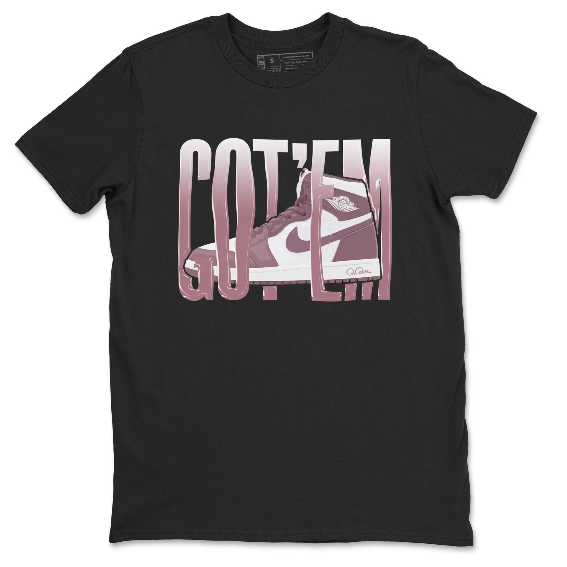 Air Jordan 1 Mauve shirt to match jordans Wiggling Gotem sneaker tees AJ1Mauve SNRT Sneaker Release Tees Unisex Black 2 T-Shirt