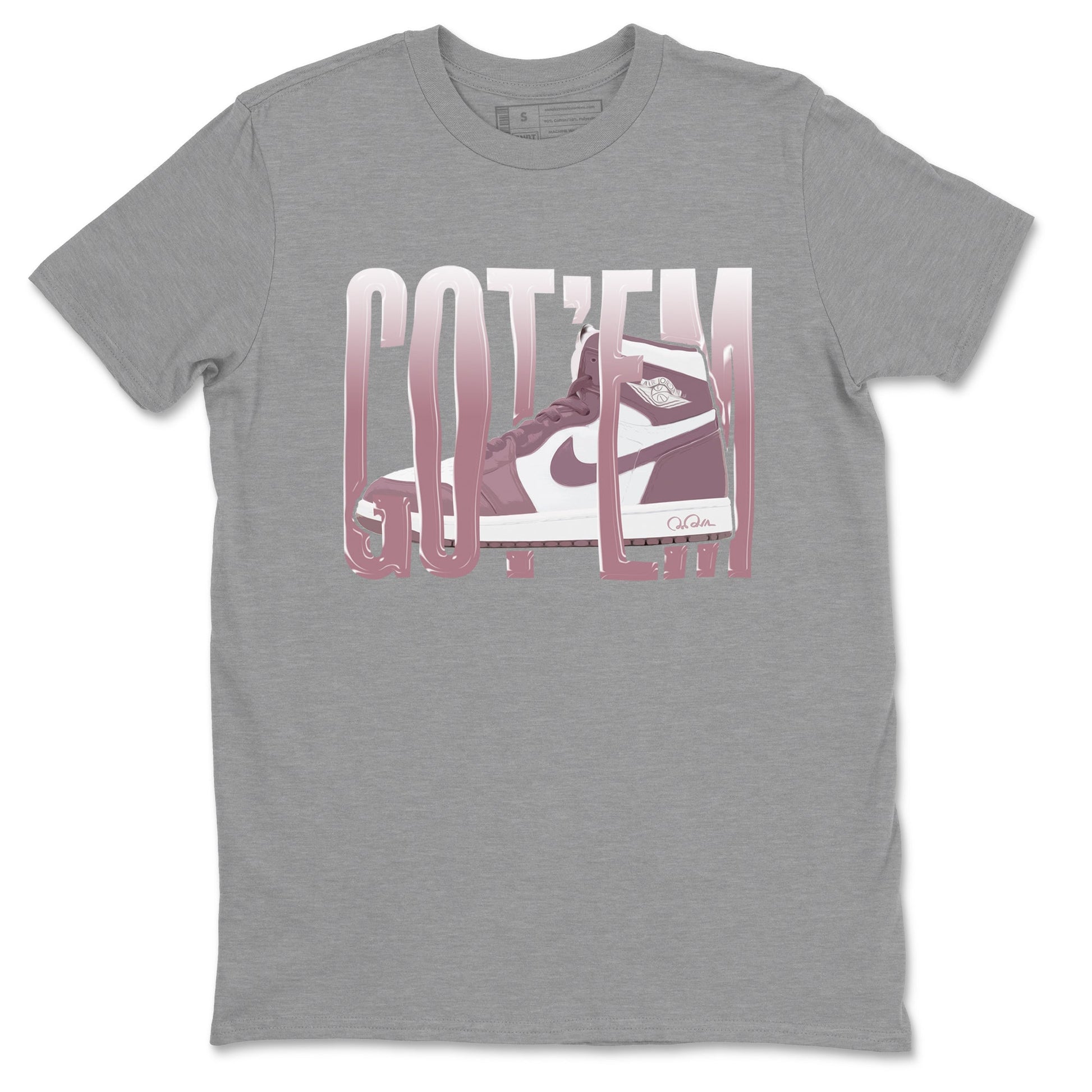 Air Jordan 1 Mauve shirt to match jordans Wiggling Gotem sneaker tees AJ1Mauve SNRT Sneaker Release Tees Unisex Heather Grey 2 T-Shirt