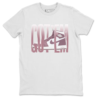 Air Jordan 1 Mauve shirt to match jordans Wiggling Gotem sneaker tees AJ1Mauve SNRT Sneaker Release Tees Unisex White 2 T-Shirt
