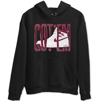 1s Metallic Burgundy shirt to match jordans Wiggling Gotem sneaker tees AJ1 Metallic Burgundy SNRT Sneaker Release Tees Unisex Black 2 T-Shirt