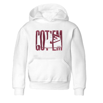 1s Metallic Burgundy shirt to match jordans Wiggling Gotem sneaker tees AJ1 Metallic Burgundy SNRT Sneaker Release Tees Baby Toddler White 2 T-Shirt