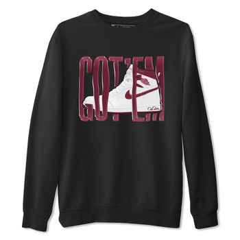 1s Metallic Burgundy shirt to match jordans Wiggling Gotem sneaker tees AJ1 Metallic Burgundy SNRT Sneaker Release Tees Unisex Black 2 T-Shirt