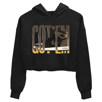 Air Jordan 1 Palomino shirt to match jordans Wiggling Gotem sneaker tees AJ1 High Palomino SNRT Sneaker Release Tees Black 2 Crop T-Shirt
