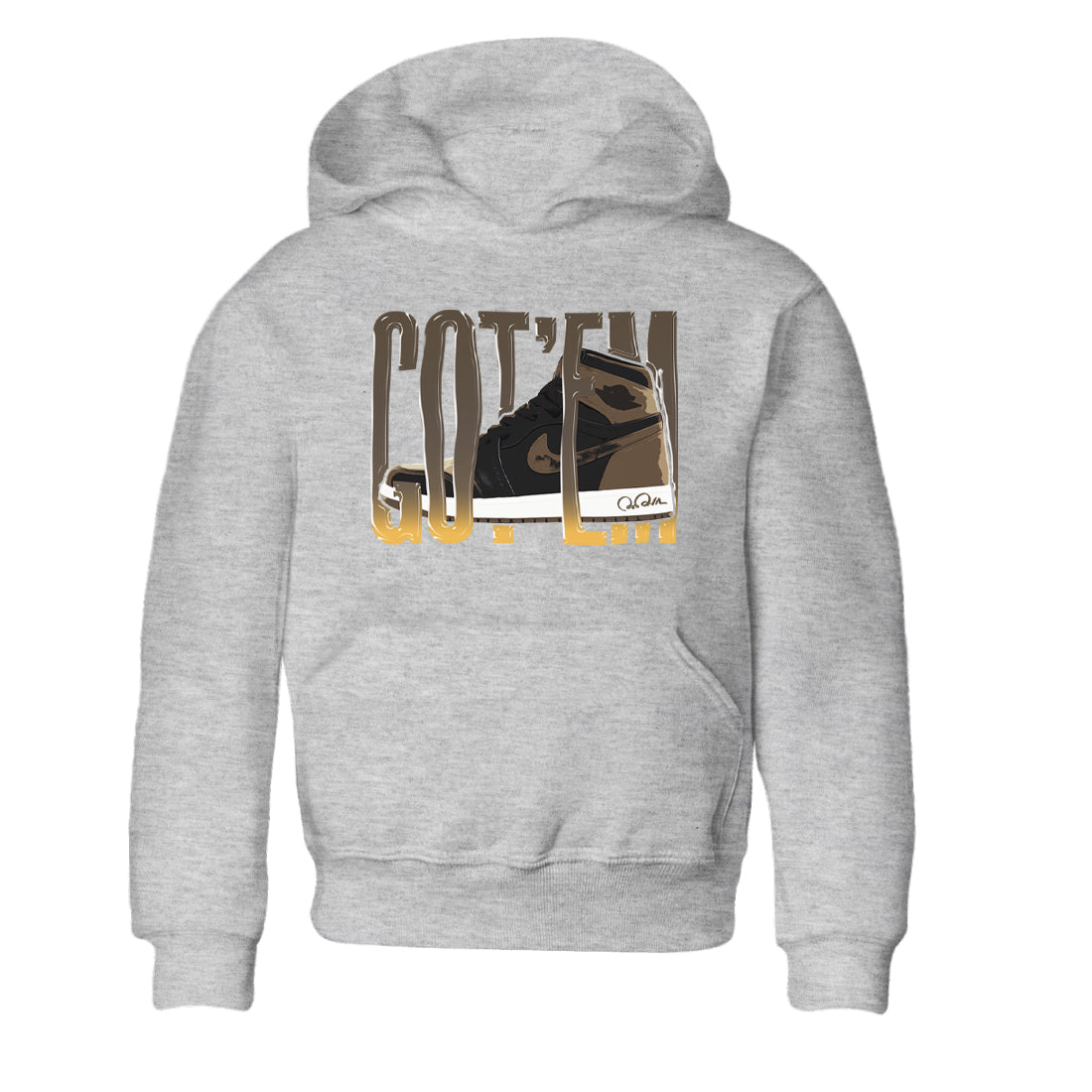 Air Jordan 1 Palomino shirt to match jordans Wiggling Gotem sneaker tees AJ1 High Palomino SNRT Sneaker Release Tees Baby Toddler Heather Grey 2 T-Shirt