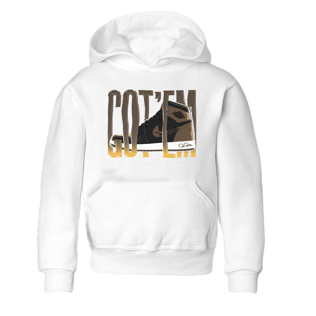 Air Jordan 1 Palomino shirt to match jordans Wiggling Gotem sneaker tees AJ1 High Palomino SNRT Sneaker Release Tees Baby Toddler White 2 T-Shirt