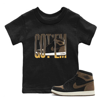 Air Jordan 1 Palomino shirt to match jordans Wiggling Gotem sneaker tees AJ1 High Palomino SNRT Sneaker Release Tees Baby Toddler Black 1 T-Shirt