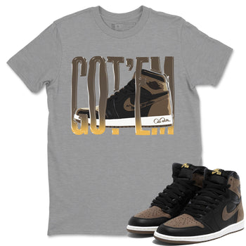 Air Jordan 1 Palomino shirt to match jordans Wiggling Gotem sneaker tees AJ1 High Palomino SNRT Sneaker Release Tees Unisex Heather Grey 1 T-Shirt