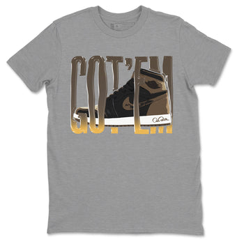 Air Jordan 1 Palomino shirt to match jordans Wiggling Gotem sneaker tees AJ1 High Palomino SNRT Sneaker Release Tees Unisex Heather Grey 2 T-Shirt