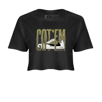 Air Jordan 1 Travis Scott Golf shirt to match jordans Wiggling Gotem sneaker tees AJ1 lowTravis Scott Golf SNRT Sneaker Release Tees Black 2 Crop T-Shirt