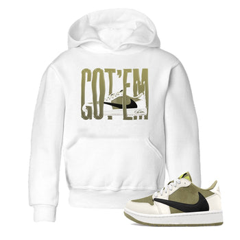 Air Jordan 1 Travis Scott Golf shirt to match jordans Wiggling Gotem sneaker tees AJ1 lowTravis Scott Golf SNRT Sneaker Release Tees Baby Toddler White 1 T-Shirt