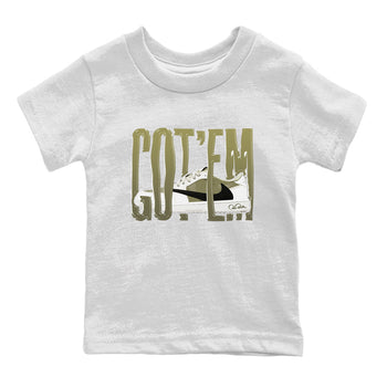 Air Jordan 1 Travis Scott Golf shirt to match jordans Wiggling Gotem sneaker tees AJ1 lowTravis Scott Golf SNRT Sneaker Release Tees Baby Toddler White 2 T-Shirt