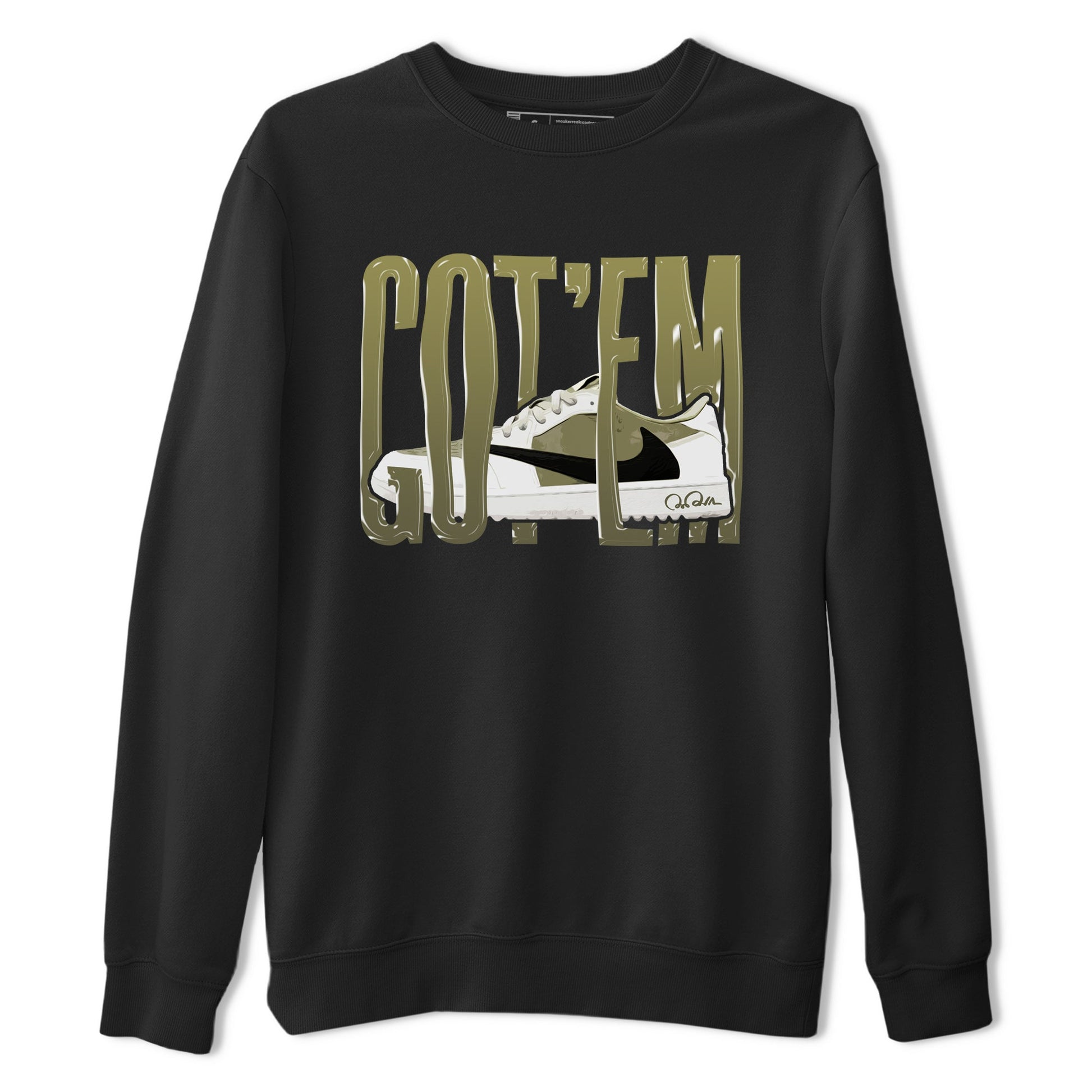 Air Jordan 1 Travis Scott Golf shirt to match jordans Wiggling Gotem sneaker tees AJ1 lowTravis Scott Golf SNRT Sneaker Release Tees Unisex Black 2 T-Shirt