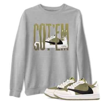 Air Jordan 1 Travis Scott Golf shirt to match jordans Wiggling Gotem sneaker tees AJ1 lowTravis Scott Golf SNRT Sneaker Release Tees Unisex Heather Grey 1 T-Shirt
