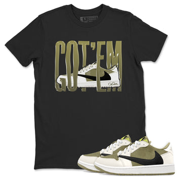 Air Jordan 1 Travis Scott Golf shirt to match jordans Wiggling Gotem sneaker tees AJ1 lowTravis Scott Golf SNRT Sneaker Release Tees Unisex Black 1 T-Shirt