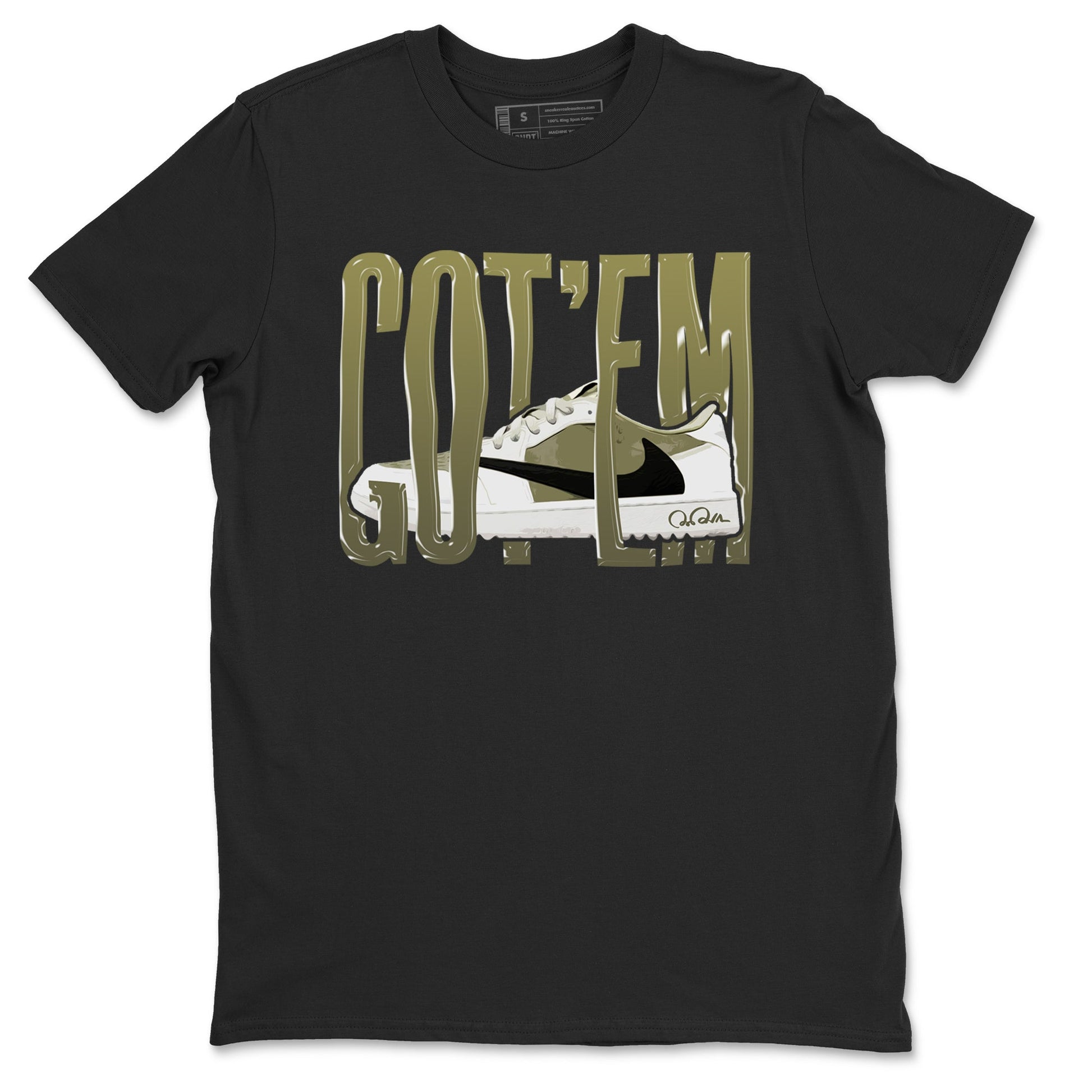 Air Jordan 1 Travis Scott Golf shirt to match jordans Wiggling Gotem sneaker tees AJ1 lowTravis Scott Golf SNRT Sneaker Release Tees Unisex Black 2 T-Shirt