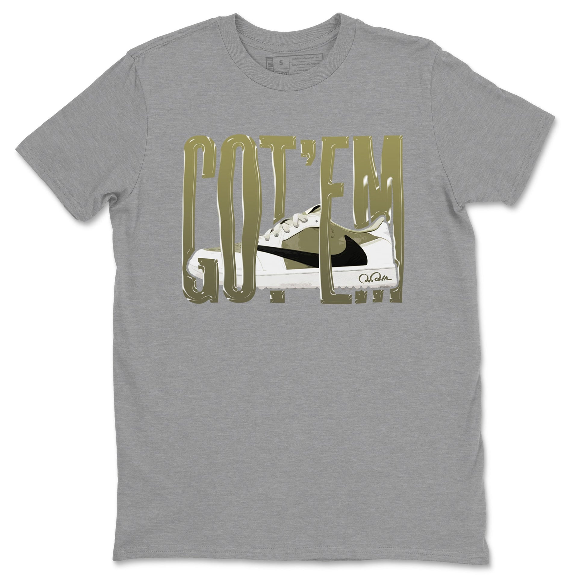 Air Jordan 1 Travis Scott Golf shirt to match jordans Wiggling Gotem sneaker tees AJ1 lowTravis Scott Golf SNRT Sneaker Release Tees Unisex Heather Grey 2 T-Shirt