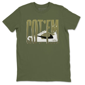 Air Jordan 1 Travis Scott Golf shirt to match jordans Wiggling Gotem sneaker tees AJ1 lowTravis Scott Golf SNRT Sneaker Release Tees Unisex Military Green 2 T-Shirt