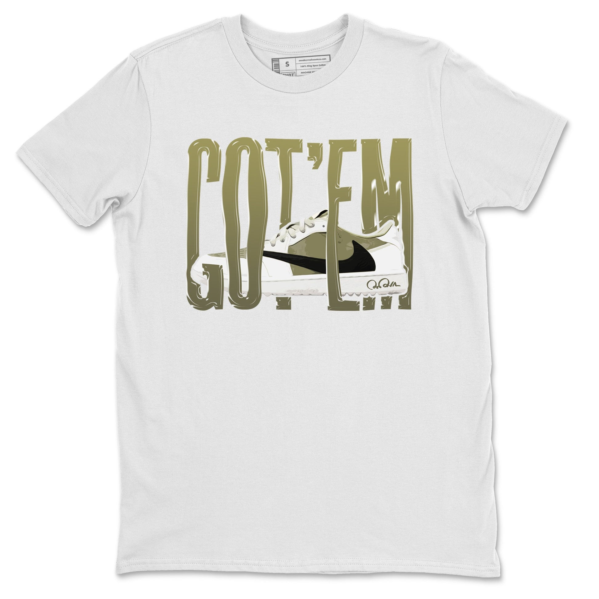 Air Jordan 1 Travis Scott Golf shirt to match jordans Wiggling Gotem sneaker tees AJ1 lowTravis Scott Golf SNRT Sneaker Release Tees Unisex White 2 T-Shirt