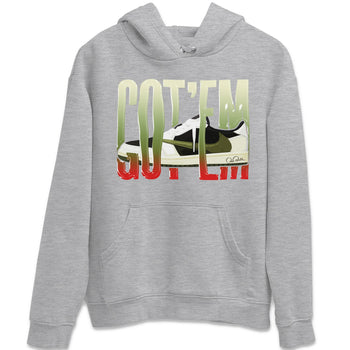 Air Jordan 1 Travis Scott Olive Sneaker Match Tees Wiggling Gotem Sneaker Tees AJ1 OG Travis Scott Olive Sneaker Release Tees Unisex Shirts Heather Grey 2