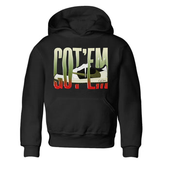 Air Jordan 1 Travis Scott Olive Sneaker Match Tees Wiggling Gotem Sneaker Tees AJ1 OG Travis Scott Olive Sneaker Release Tees Kids Shirts Black 2