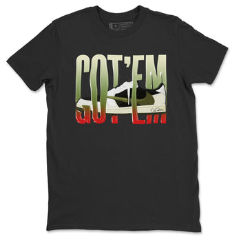 Air Jordan 1 Travis Scott Olive Sneaker Match Tees Wiggling Gotem Sneaker Tees AJ1 OG Travis Scott Olive Sneaker Release Tees Unisex Shirts Black 2