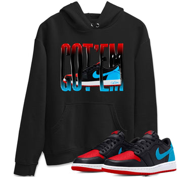 Air Jordan 1 UNC to Chicago Sneaker Match Tees Wiggling Gotem Sneaker Tees AJ1 UNC to Chicago Sneaker Release Tees Unisex Shirts Black 1