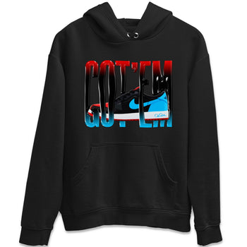 Air Jordan 1 UNC to Chicago Sneaker Match Tees Wiggling Gotem Sneaker Tees AJ1 UNC to Chicago Sneaker Release Tees Unisex Shirts Black 2