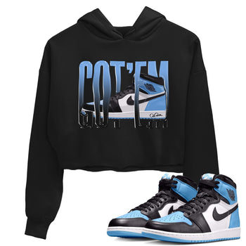 Air Jordan 1 Retro High OG UNC Toe Shirt to match Jordans Wiggling Gotem Sneaker Tees 1s UNC Toe SNRT Sneaker Release Tees Crop T-Shirts Black 1