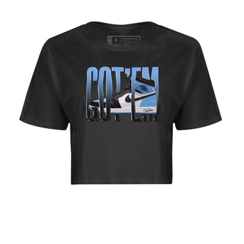 Air Jordan 1 Retro High OG UNC Toe Shirt to match Jordans Wiggling Gotem Sneaker Tees 1s UNC Toe SNRT Sneaker Release Tees Crop T-Shirts Black 2