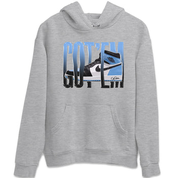 Air Jordan 1 Retro High OG UNC Toe Shirt to match Jordans Wiggling Gotem Sneaker Tees 1s UNC Toe SNRT Sneaker Release Tees Crew Neck T-Shirts Heather Grey 2
