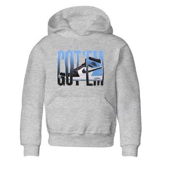 Air Jordan 1 Retro High OG UNC Toe Shirt to match Jordans Wiggling Gotem Sneaker Tees 1s UNC Toe SNRT Sneaker Release Tees Kids and Baby Tees Heather Grey 2