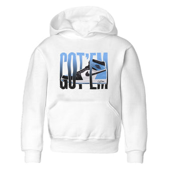 Air Jordan 1 Retro High OG UNC Toe Shirt to match Jordans Wiggling Gotem Sneaker Tees 1s UNC Toe SNRT Sneaker Release Tees Kids and Baby Tees White 2