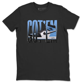 Air Jordan 1 Retro High OG UNC Toe Shirt to match Jordans Wiggling Gotem Sneaker Tees 1s UNC Toe SNRT Sneaker Release Tees Crew Neck T-Shirts Black 2