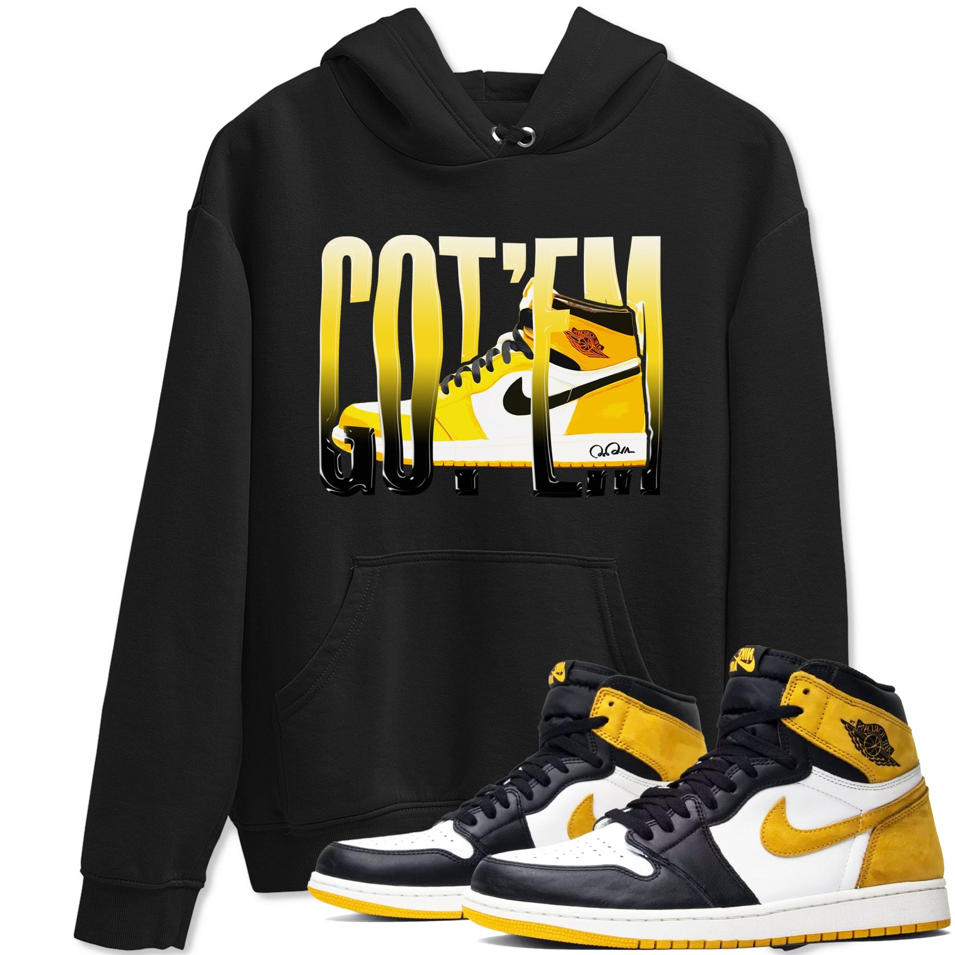 1s Yellow Ochre shirt to match jordans Wiggling Gotem sneaker tees Air Jordan 1 Yellow Ochre SNRT Sneaker Release Tees unisex cotton Black 1 crew neck shirt
