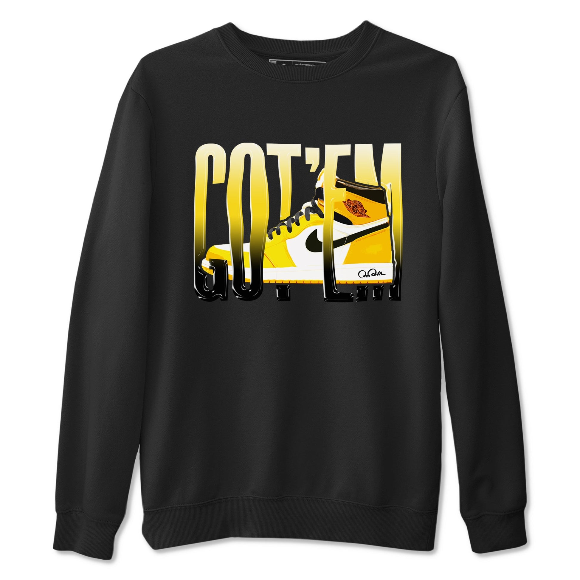 1s Yellow Ochre shirt to match jordans Wiggling Gotem sneaker tees Air Jordan 1 Yellow Ochre SNRT Sneaker Release Tees unisex cotton Black 2 crew neck shirt