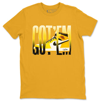 1s Yellow Ochre shirt to match jordans Wiggling Gotem sneaker tees Air Jordan 1 Yellow Ochre SNRT Sneaker Release Tees unisex cotton Gold 2 crew neck shirt