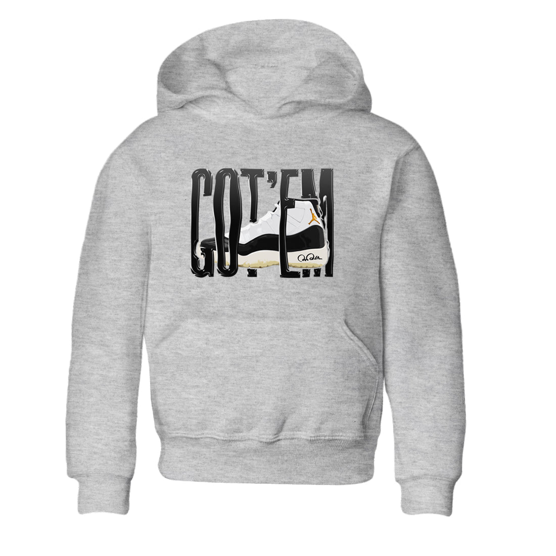 Air Jordan 11 Gratitude shirt to match jordans Wiggling Gotem sneaker tees AJ11 Gratitude SNRT Sneaker Release Tees Baby Toddler Heather Grey 2 T-Shirt