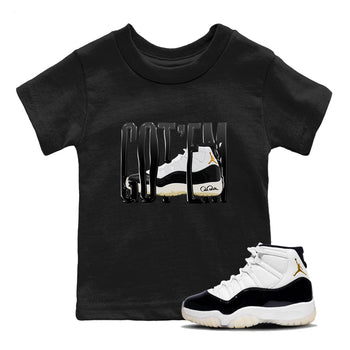 Air Jordan 11 Gratitude shirt to match jordans Wiggling Gotem sneaker tees AJ11 Gratitude SNRT Sneaker Release Tees Baby Toddler Black 1 T-Shirt