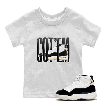 Air Jordan 11 Gratitude shirt to match jordans Wiggling Gotem sneaker tees AJ11 Gratitude SNRT Sneaker Release Tees Baby Toddler White 1 T-Shirt