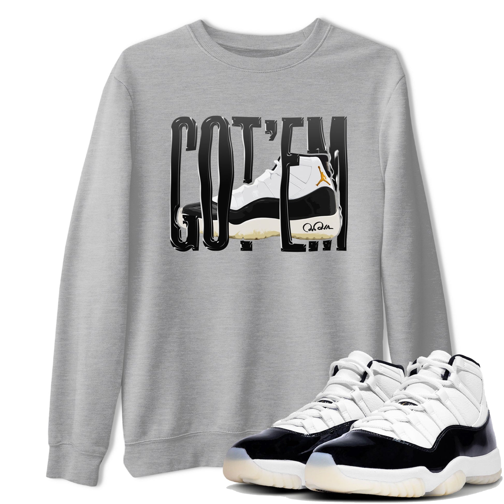 Air Jordan 11 Gratitude shirt to match jordans Wiggling Gotem sneaker tees AJ11 Gratitude SNRT Sneaker Release Tees Unisex Heather Grey 1 T-Shirt