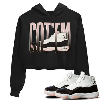 Air Jordan 11 Neapolitan shirt to match jordans Wiggling Gotem sneaker tees AJ11 Neapolitan SNRT Sneaker Release Tees Black 1 Crop T-Shirt