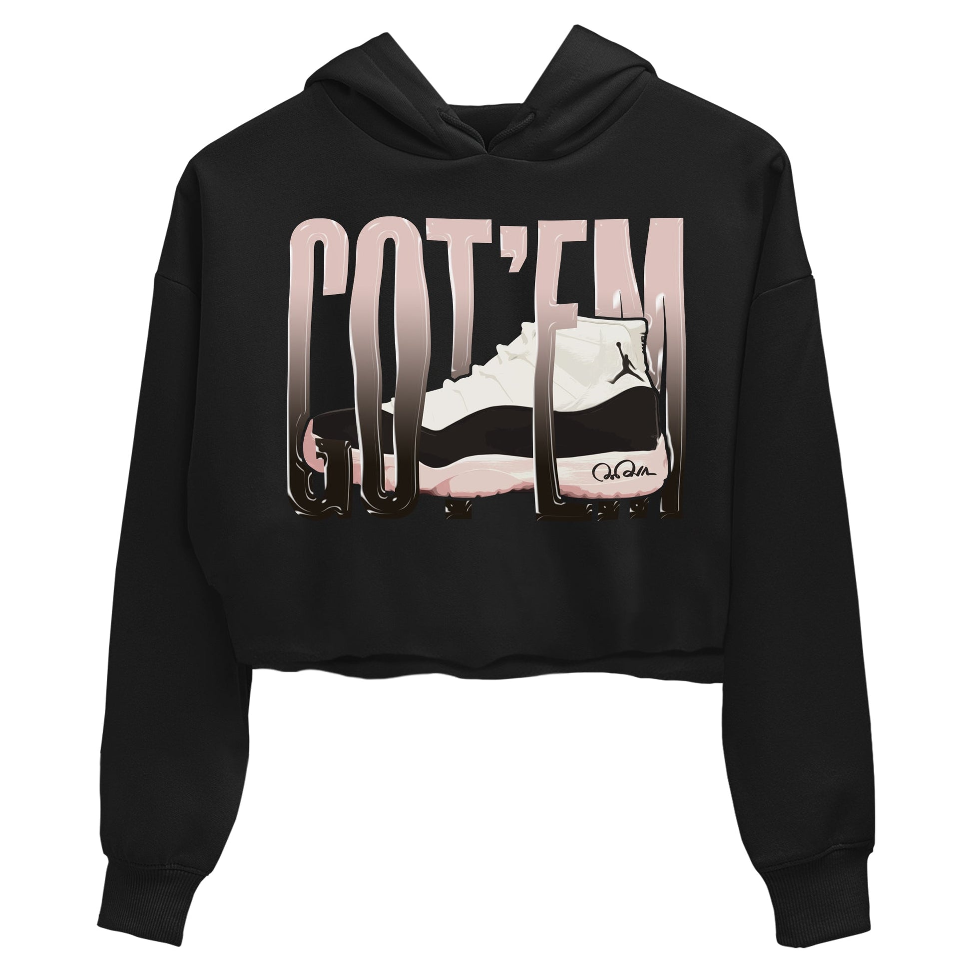 Air Jordan 11 Neapolitan shirt to match jordans Wiggling Gotem sneaker tees AJ11 Neapolitan SNRT Sneaker Release Tees Black 2 Crop T-Shirt